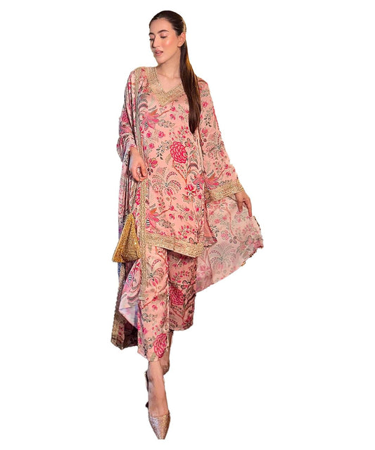 LookMark Women's Cotton Blend Kurta With Pant with Dupatta Suitable for Every Indian Occasion