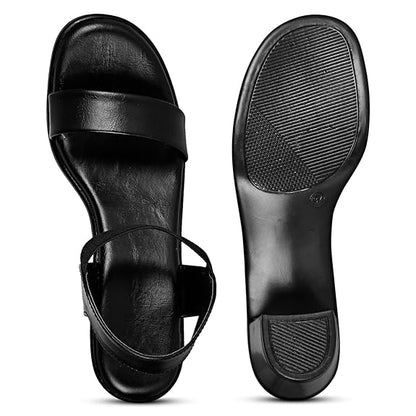 LUVFEET Women's Sequins Block Heels Fashion Sandals For Women & Girls