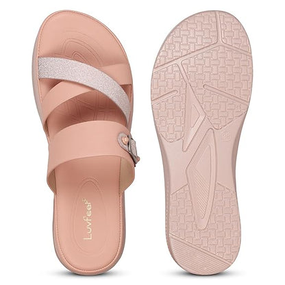 LUVFEET Women's Fashion Platform Slip-On Sandal – Comfortable, Lightweight, Slip-Resistant, Breathable – Ideal for Casual and Office Wear