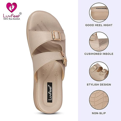 LUVFEET Women's Doctor Sandals,Stylish Wedges Sandals For Women,Sandals for women stylish,daily use Comfortable & Lightweight Sandal For Women