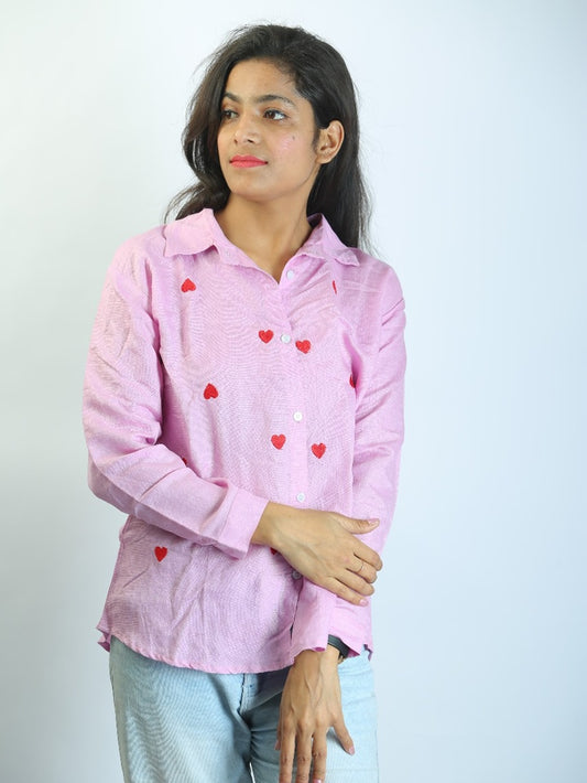 Baby pink heart shirt