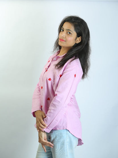 Baby pink heart shirt