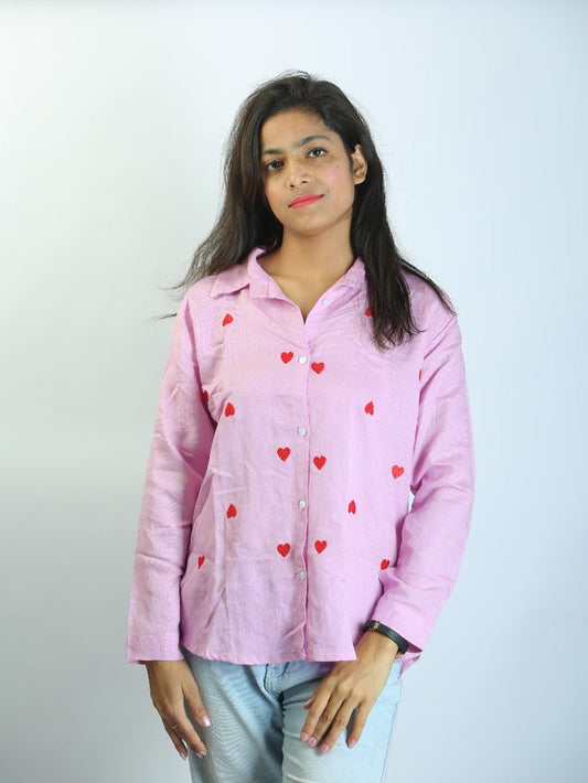 Baby pink heart shirt