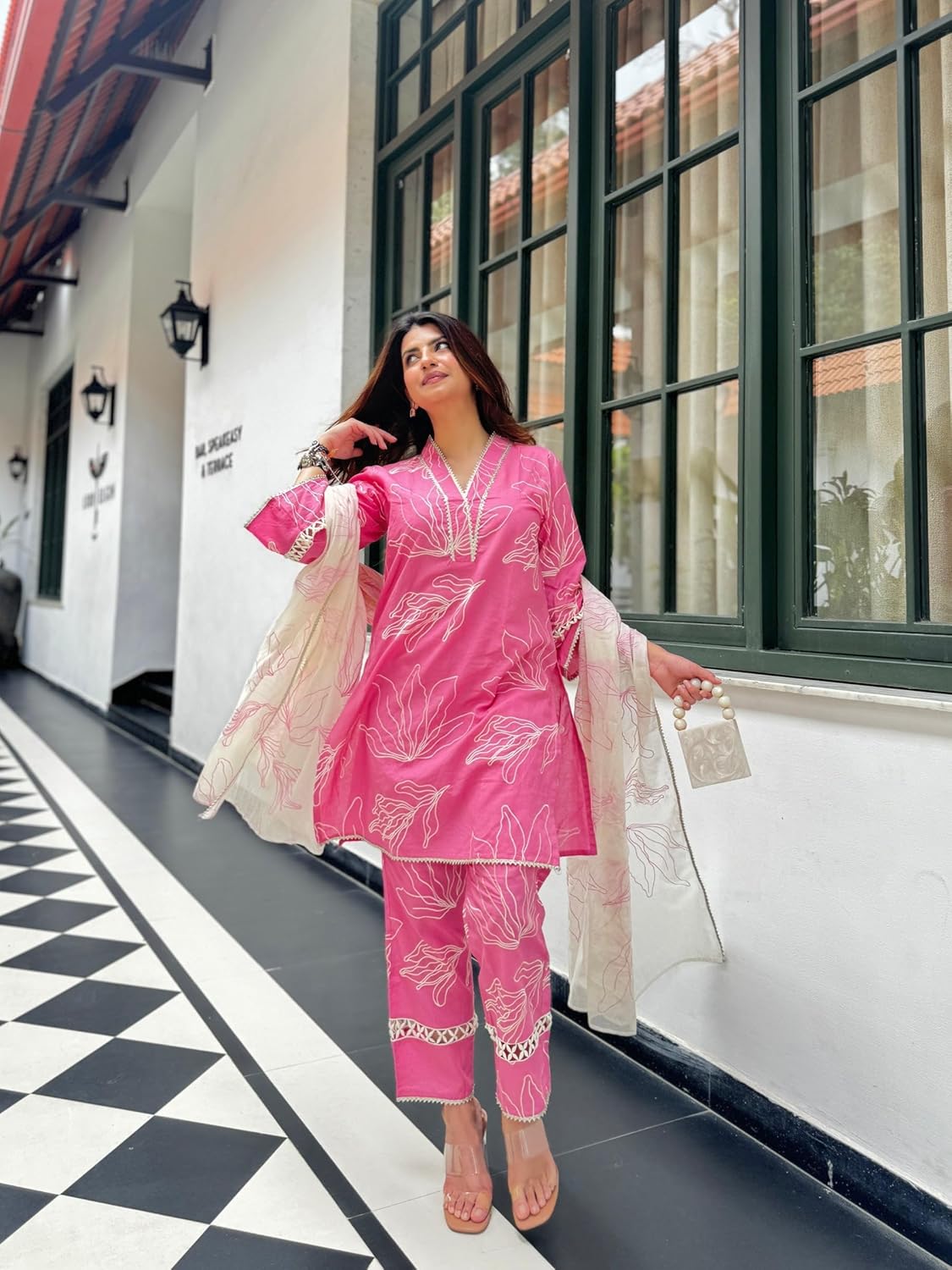LookMark Womens Cotton Blend Solid Regular Kurta Set and Pant with Dupatta Suitable for Every Indian Occasion