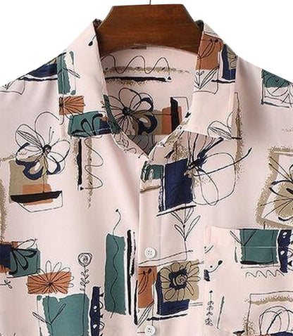 LookMark Men's Cotton Blend Stitched Solid Half Sleeve Slim Fit Shirt