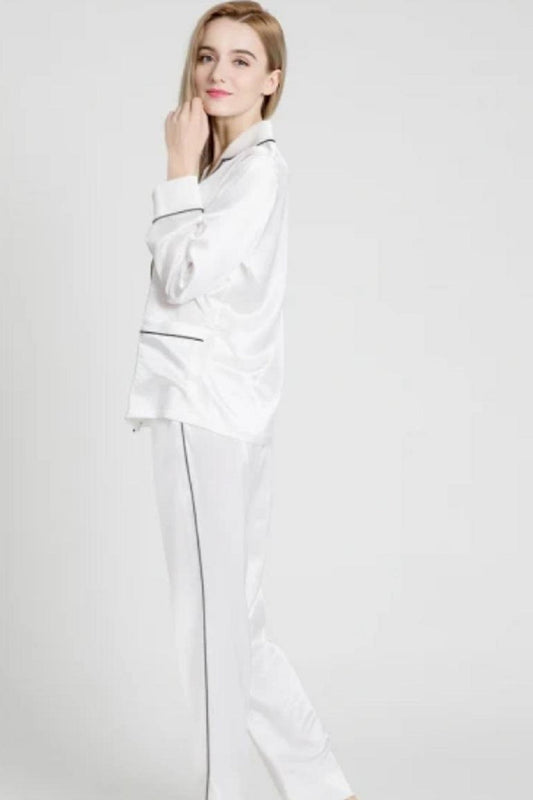 Women Satin Shirt with Pyjamas Set