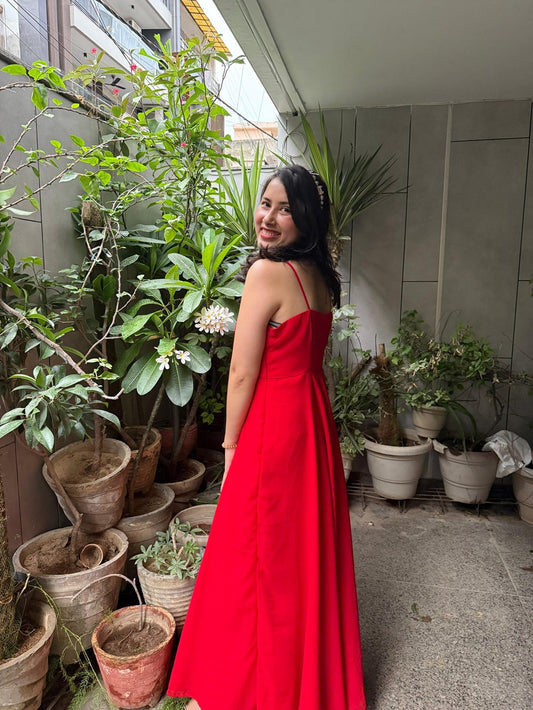 Red Flair Dress