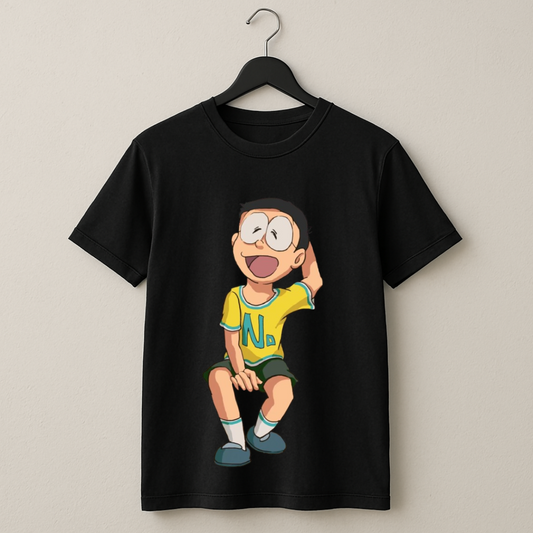 Printed Happy Nobita T-Shirt