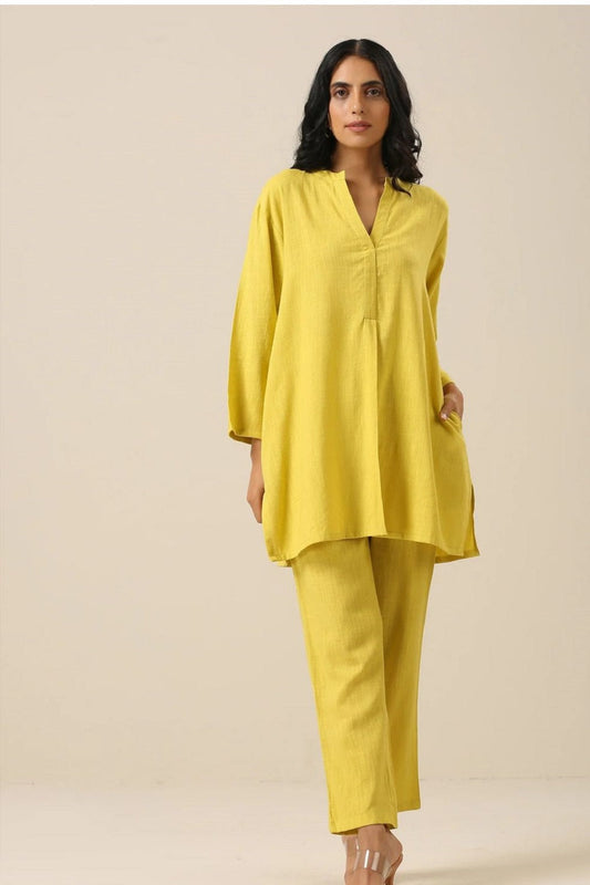 Women Pure Cotton Tunic With Trousers