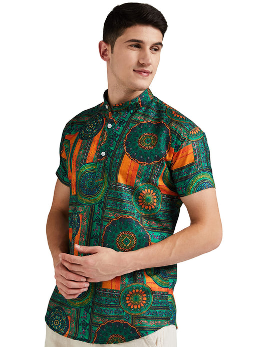 LookMark Men's Poly Cotton Regular Fit Shirt
