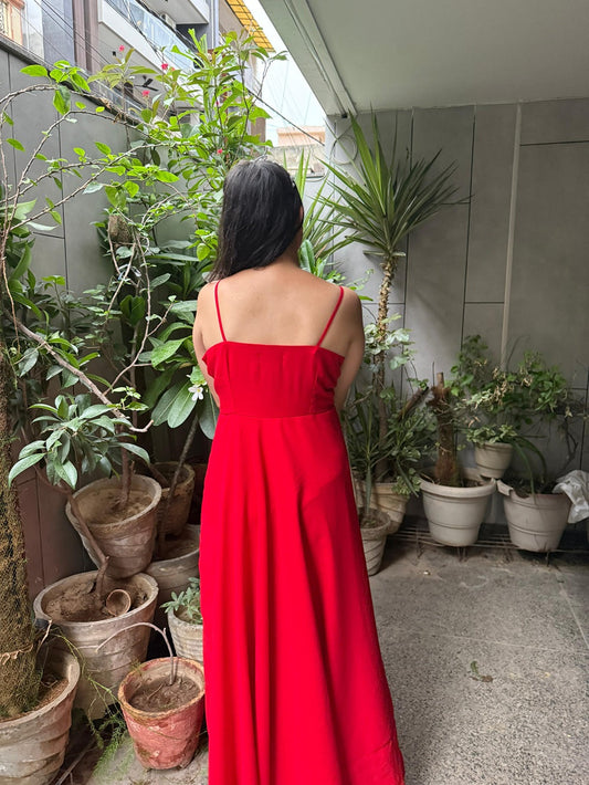 Red Flair Dress