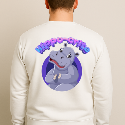 Hippo-Crite Sweatshirt White
