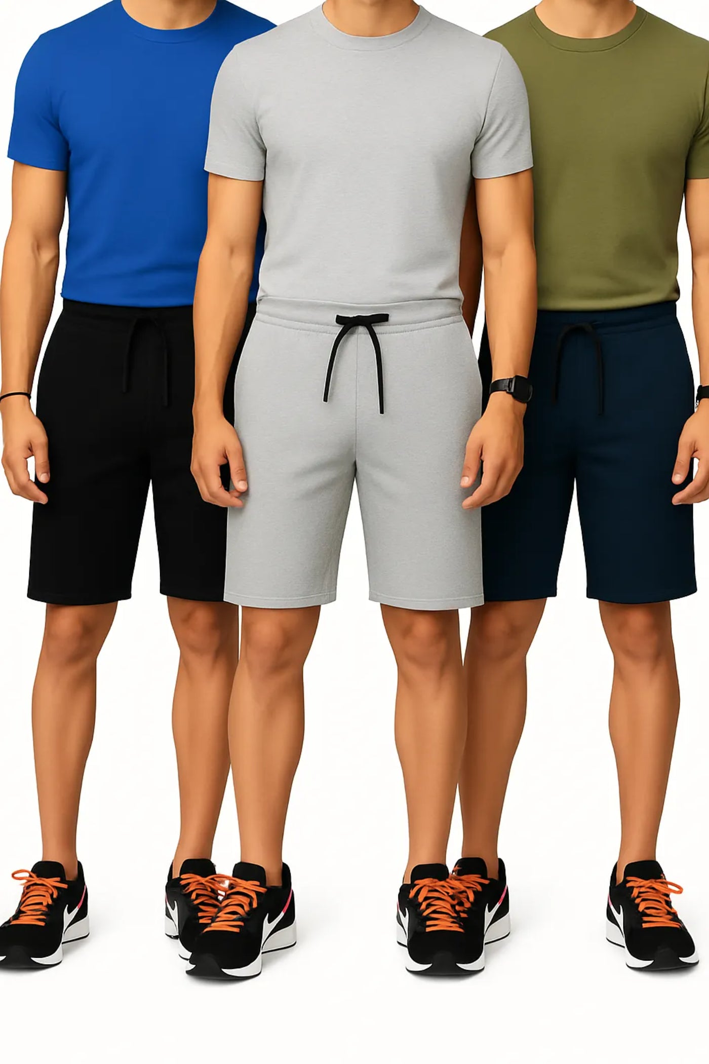 THE BLAZZE Men's Cotton Casual night Zip Pocket Bermuda Shorts Man men combo Pack of 3 R001 VB5 PARENT
