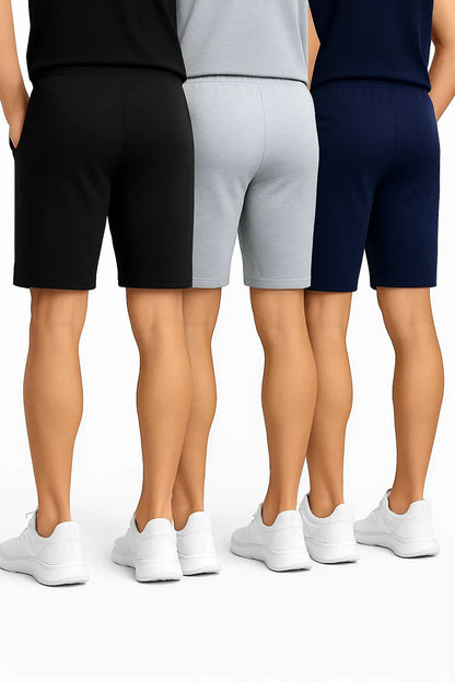 THE BLAZZE Men's Cotton Casual night Zip Pocket Bermuda Shorts Man men combo Pack of 3 R001 VB5 PARENT