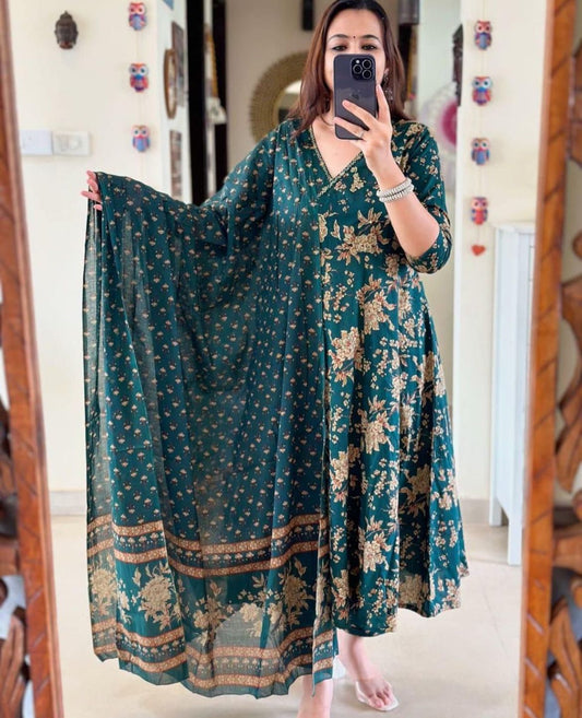 Anarkali kurta set with Angrakha style