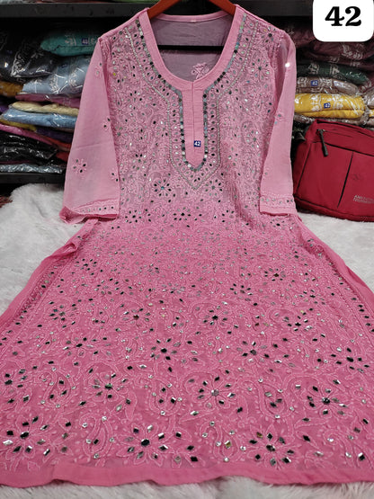 Mirror work kurti