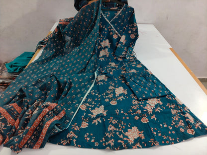 Anarkali kurta set with Angrakha style
