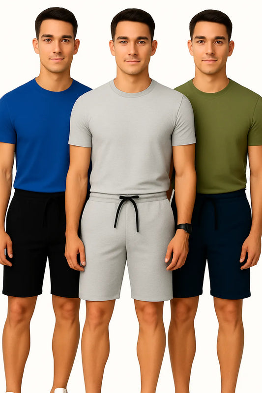 THE BLAZZE Men's Cotton Casual night Zip Pocket Bermuda Shorts Man men combo Pack of 3 R001 VB5 PARENT