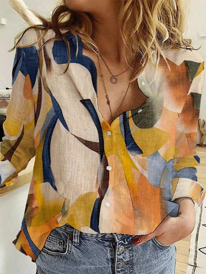 Women's Abstract Print Lightweight Button-Down Shirts WesternStitch