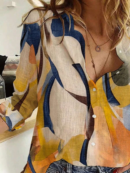 Women's Abstract Print Lightweight Button-Down Shirts WesternStitch