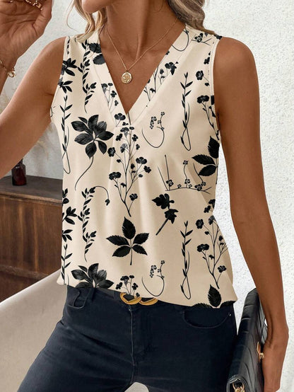 WesternStitchPrint Rolled-Up Short Sleeves Round Neckline Relaxed Fit Top For Women & Girls 