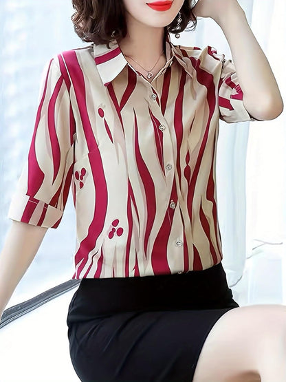 Designer Women's Printed Rayon Shirt Top WesternStitch